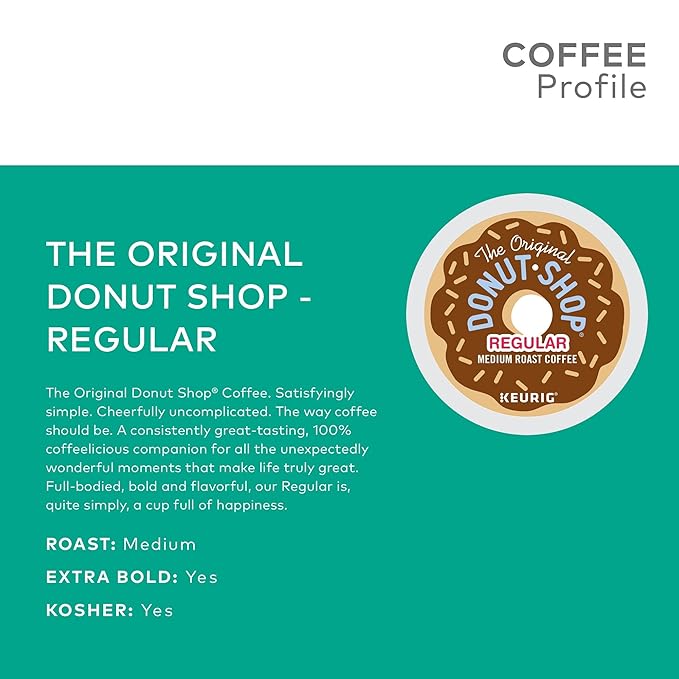 The Original Donut Shop Keurig Single-Serve K-Cup Pods Medium Roast Coffee 72 Count