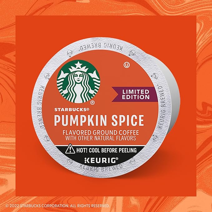 Starbucks Pumpkin Spice Coffee K-Cup Pods Limited Edition Made without Artificial Flavors Keurig Genuine K-Cup Pods 10 CT K-Cups Per Box (Pack of 3 Boxes)