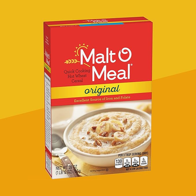 Malt-O-Meal Original Malt-O-Meal Hot Breakfast Cereal Quick Cooking 28 Ounce Box (Pack of 4)