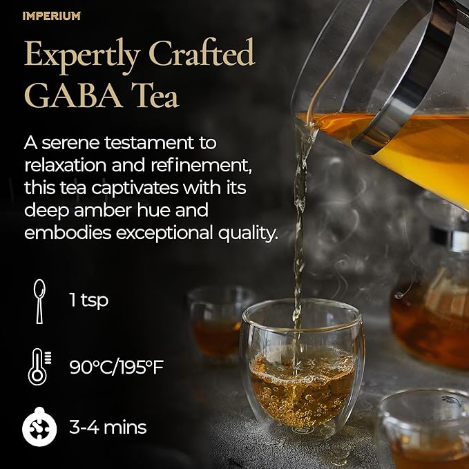 Imperium GABA Loose Leaf Green Tea (4oz) Premium Hand-Picked Quality Brews 100 Cups Natural Beverage for Everyday Focus Mellow Soothing Notes Supports Relaxation and Calm Energy