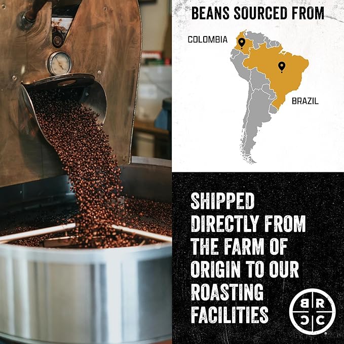 Black Rifle Coffee Company CAF 5 lb Bag Ground Coffee Medium Roast - Roasted Blend Made from Arabica Beans - Colombian &amp Brazilian Beans - Veteran Founded &amp American Made