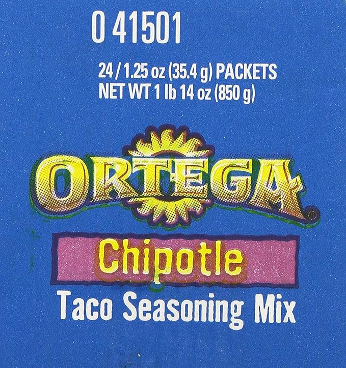 Ortega Seasoning Mix Chipotle Taco 1.25 Ounce (Pack of 24)