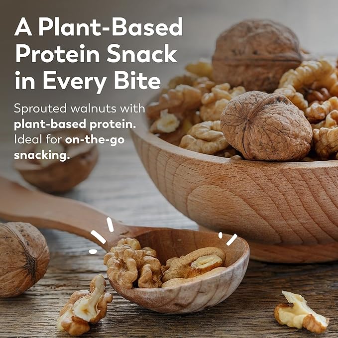 Lark Ellen Farm Organic Sprouted Walnuts – Raw Unsalted Keto-Friendly Healthy Vegan Snack Gluten-Free 10 Oz 3 Pack