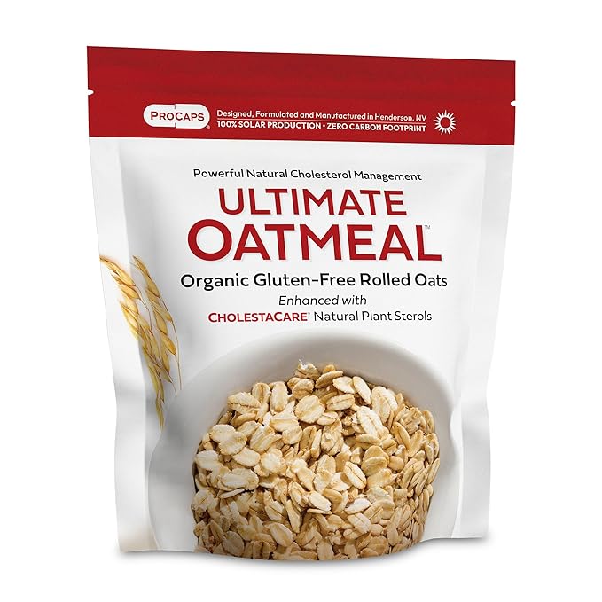 ANDREW LESSMAN Ultimate Oatmeal 30 Servings - Premium Organic Gluten-Free Rolled Oats Heart-Healthy Fiber and Enhanced with CholestaCare Non-GMO Sourced Phytosterols. No Additives