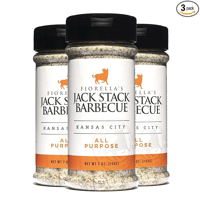 Jack Stack Barbecue All Purpose Dry Rub Seasoning - Kansas City Spice 3 Pack - for Chicken Beef Ribs Vegetables Seafood and More (7oz Each)