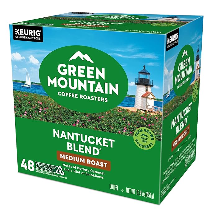 Green Mountain Coffee Roasters Nantucket Blend Single-Serve Keurig K-Cup Pods Medium Roast Coffee Pods 48 Count