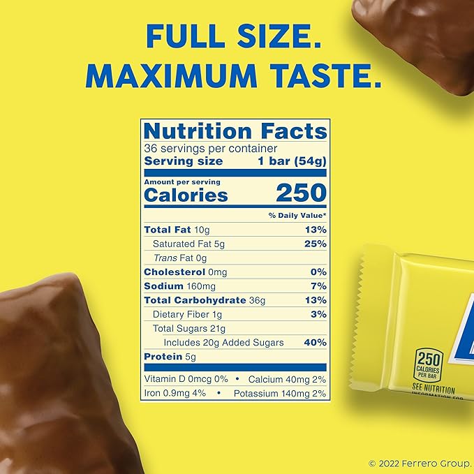 Butterfinger Full Size Candy Bar 36 Count Crispety Crunchety Peanut-Buttery On-The-Go Sweet Treat 1.9 oz Each