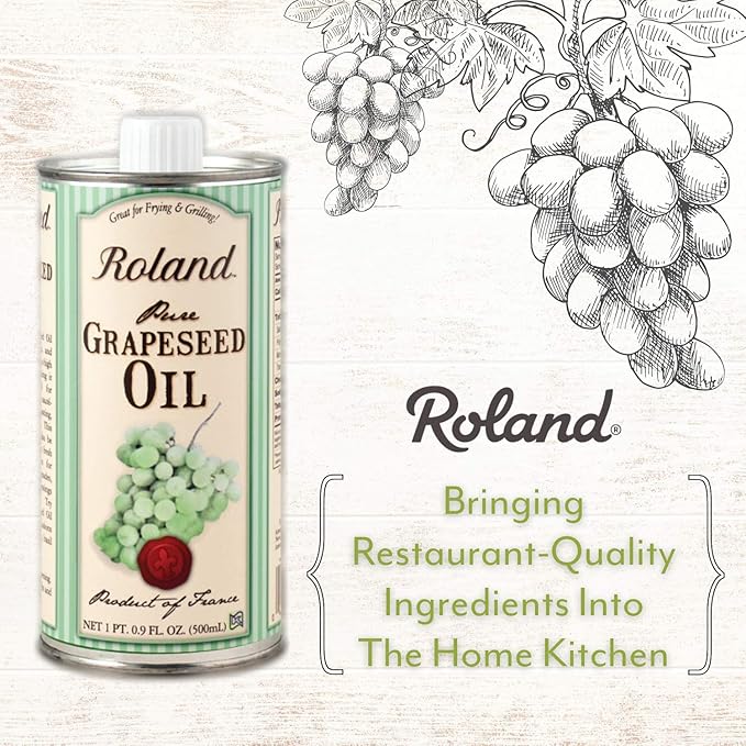 Roland Foods Pure Grapeseed Oil 16.9 Ounce Can Pack of 3