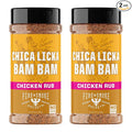 Fire &amp Smoke Society Chica Licka Bam Bam Chicken Seasoning | BBQ Seasonings and Rubs for Smoking and Grilling | Wings Grilled Poultry Seasoning | Black Pepper Paprika Garlic | XL (2-Pack)