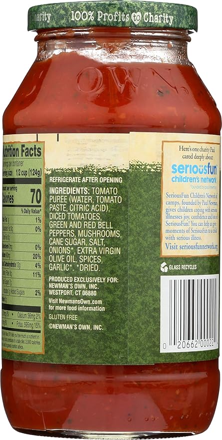 Newman's Own Sockarooni Pasta Sauce 24 oz