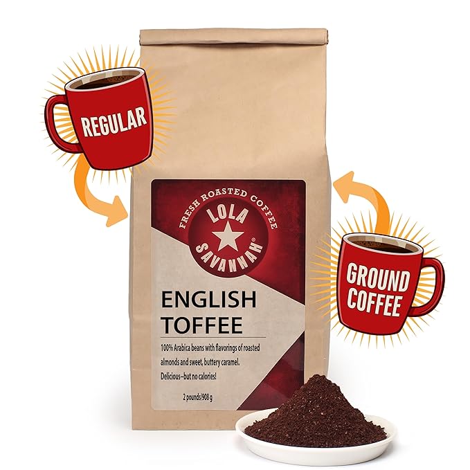 Lola Savannah English Toffee Ground Caffeinated Coffee 2lb