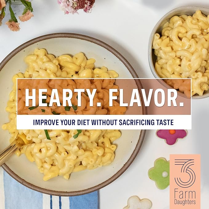 Three Farm Daughters High Fiber Elbow Macaroni Pasta Pack Low GI Non GMO Elbow Pasta Noodles Low Net Carb Made in the USA 12 oz. (8 Pack)