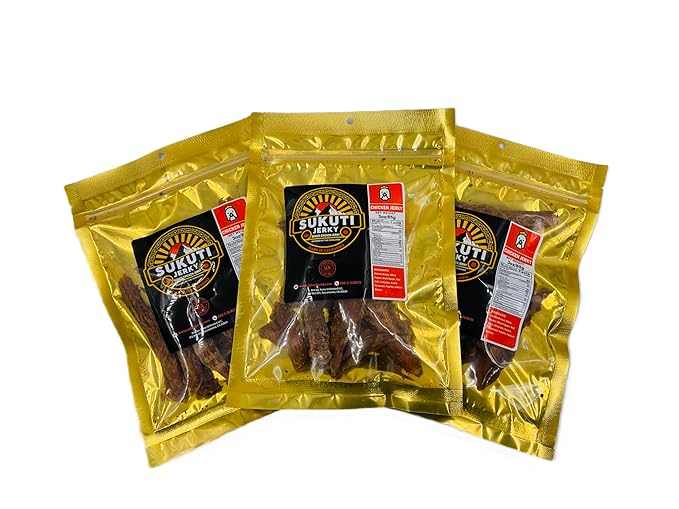 3 Pack Chicken Sukuti Nepali Dry Meat Snacks Jerkey High Protein Snacks Food Spicy Healthy Snacks for Adults Sugar Free Smoked Meat Carnivore Snacks