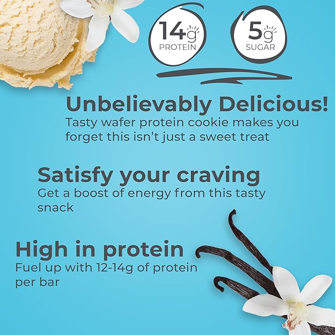 Power Crunch Protein Wafer Bars High Protein Snacks French Vanilla Creme (12 Count) and Peanut Butter Fudge (12 Count)