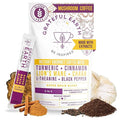 Grateful Earth Mushroom Coffee Coconut Instant Coffee with Lion’s Mane Mushrooms Chaga Turmeric L-Theanine Cinnamon Super Brain Blend For Energy &amp Immune Support Dairy &amp Gluten Free 20