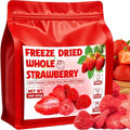 16oz Freeze Dried Whole Strawberries - Lightly Sweetened Crunchy Fruit for Yogurt Baking Oatmeal &amp Dessert Bulk Natural Dried Strawberries with Sugar for Kids Travel Snacking