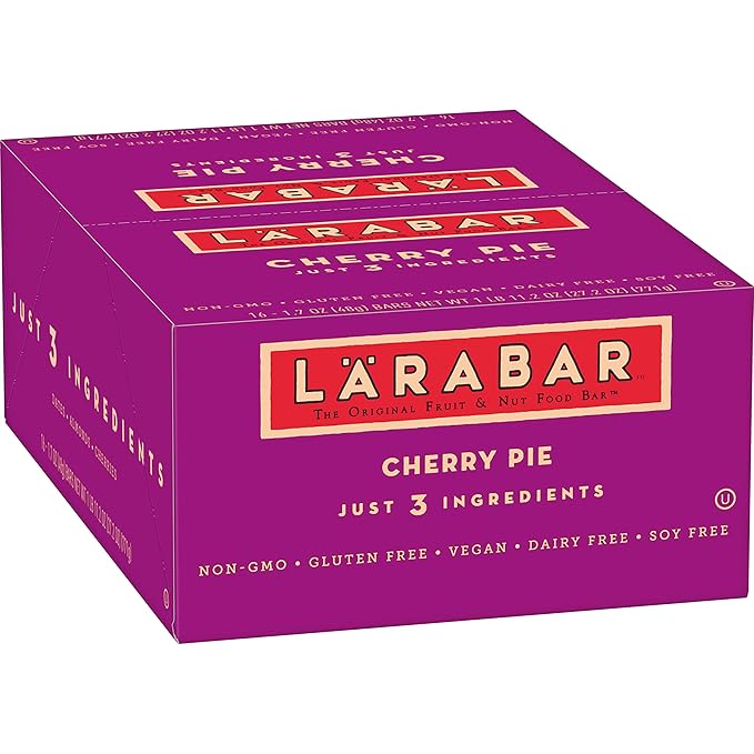 Larabar Fruit &amp Nut Bar Pecan Pie Gluten Free Vegan (16 Bars) &amp Fruit &amp Nut Bar Cherry Pie Gluten Free Vegan (16 Bars)
