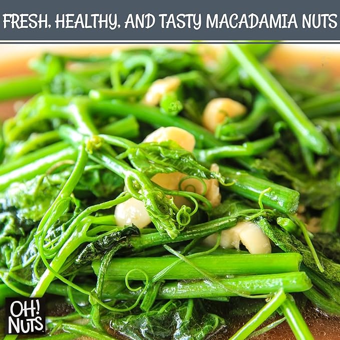 Oh! Nuts Raw Macadamia Nuts - Macadamia Nuts Unsalted - Jumbo Macadamia - 1 lb - 100% Natural Snack (Pack of 2)