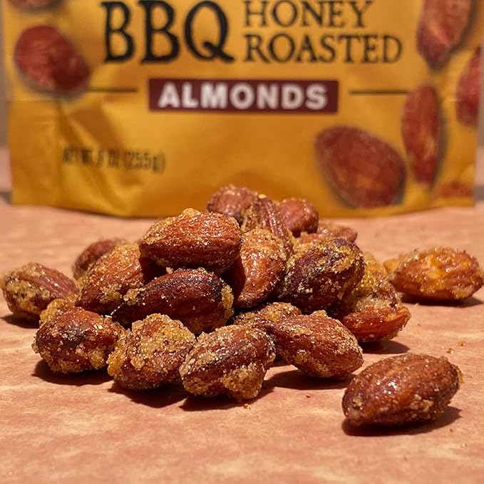 Rufus Teague - BBQ Honey Roasted &amp Hot BBQ Honey Roasted Variety - 9 oz Resealable Bags - 6 Pack