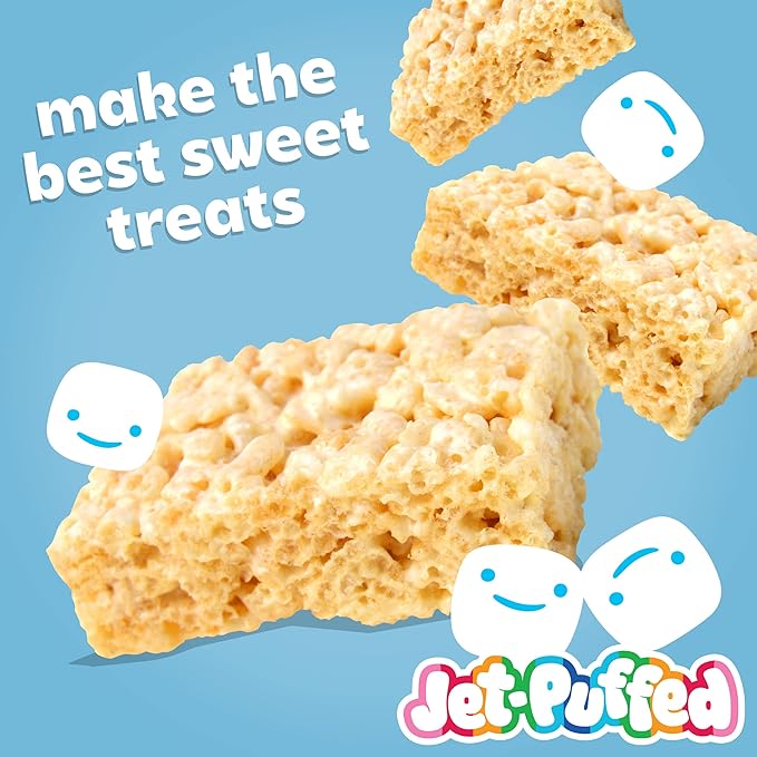 Kraft Jet-Puffed Mallow Bits Vanilla Flavor Marshmallows 3 Ounce (Pack of 6) with Portion Scoop
