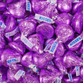 90 Count Purple Milk Chocolate Kisses Candy with Free Celebrate Stickers by Just Candy