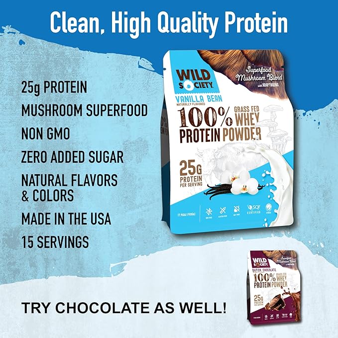 WILD SOCIETY Clear Isolate + Whey Concentrate Super Combo - Citrus Punch Clear Whey + Vanilla Bean Whey Concentrate
