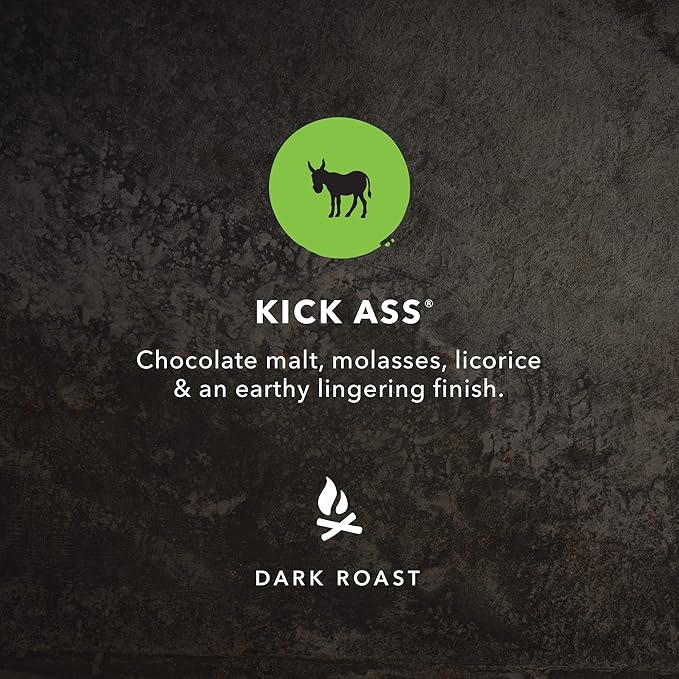 Kicking Horse Coffee Kick Ass Dark Roast Whole Bean Certified Organic Fairtrade Kosher Black 1 Kg Pack of 6