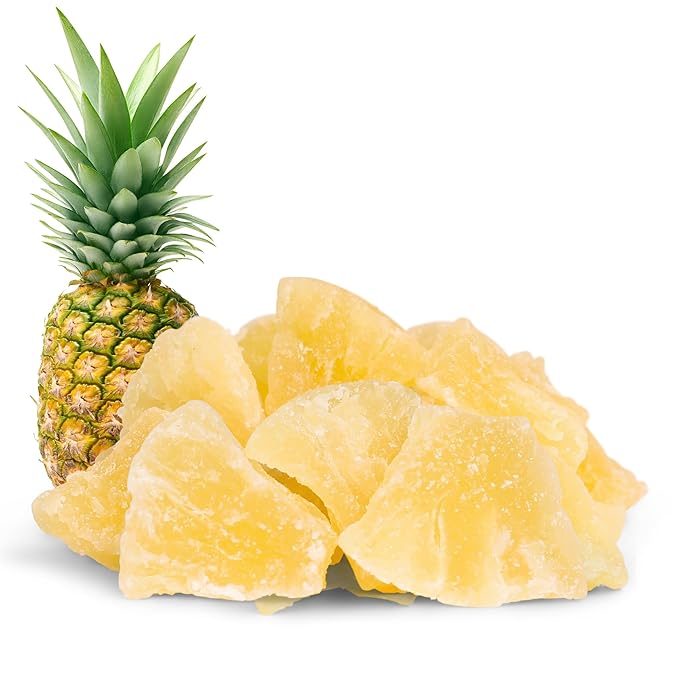 Delicious Dried Pineapple Chunks by It's Delish - 2 Lbs Bulk Bag | Lightly Sweetened Candied Fruit Low Sugar Vegan &amp Kosher Dry Fruit Snacks