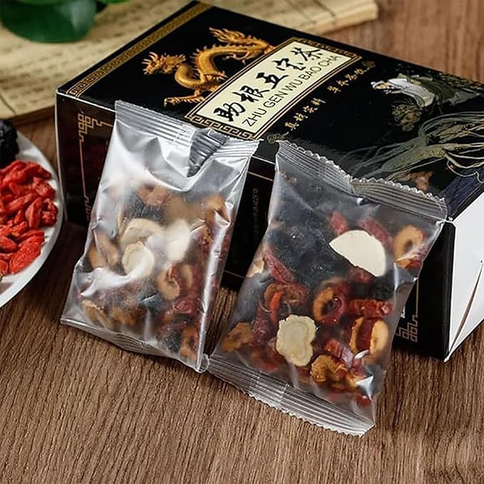 Ginseng Mulberry Herbal Tea 20 bags Kidney Tea Formula Ginseng Six Treasure Tea Organic Liver Support &amp Kidney Cleanse -Healthy Cleansing for Men &amp Women Te Para Limpiar Los Riñones (20bag/