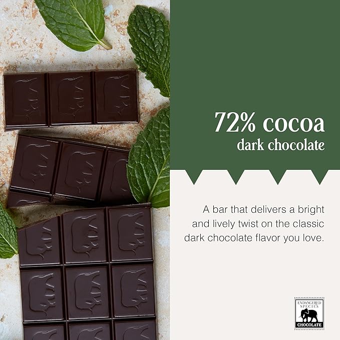 Endangered Species Dark Chocolate Bar with Cacao Nibs (72% cocoa)