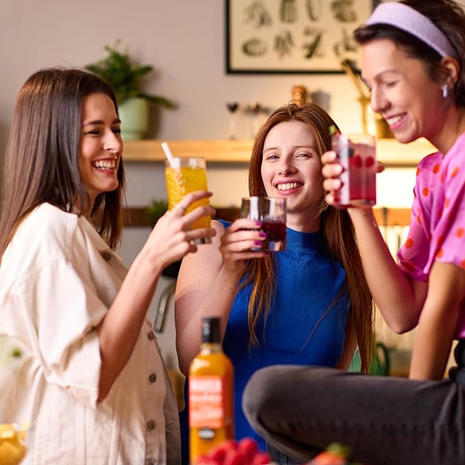 Mayer Premium Chili Mango Syrup – Award-Winning Organic Fruit Syrup Crafted with 100% Real Fruits All Natural Vegan Gluten-Free – Ideal for Cocktails Coffee Desserts Cocktails (16.9 oz)