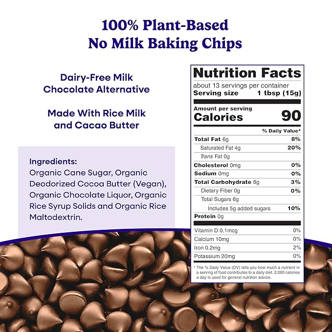 Pascha Organic Chip with Rice Vegan Milk Chocolate 56 Oz Pack of 8