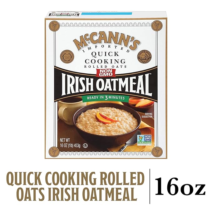 McCann's Irish Oatmeal Quick Cooking Rolled Oats 16 Ounce (Pack of 12)