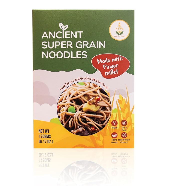 Shastha Finger Millet (Ragi) Noodles (Pack of 2) Each 175gms (B-P)
