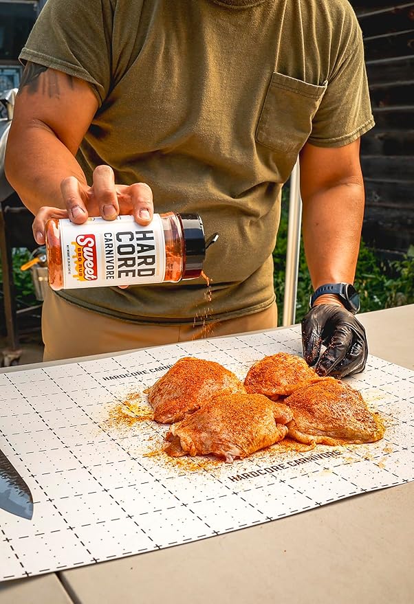Hardcore Carnivore Sweet BBQ Seasoning (56 oz Mega Pack) Texas-Made Bold Sweet BBQ Rub for Grilling Ribs Pork Chicken and More