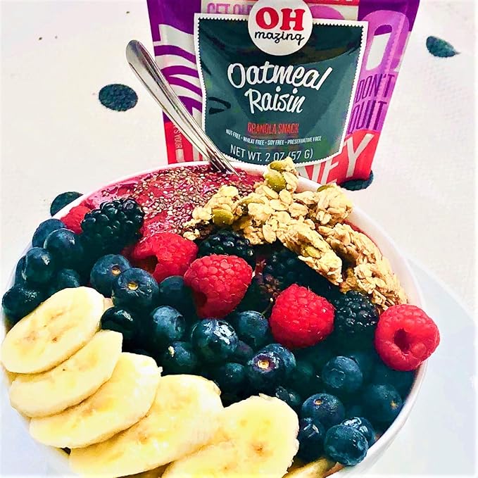 Oh-Mazing Granola Snack Gluten-Free Nut-free No Soy No Preservatives Small Batch 3 Count 9 oz Bags (Oatmeal Raisin)