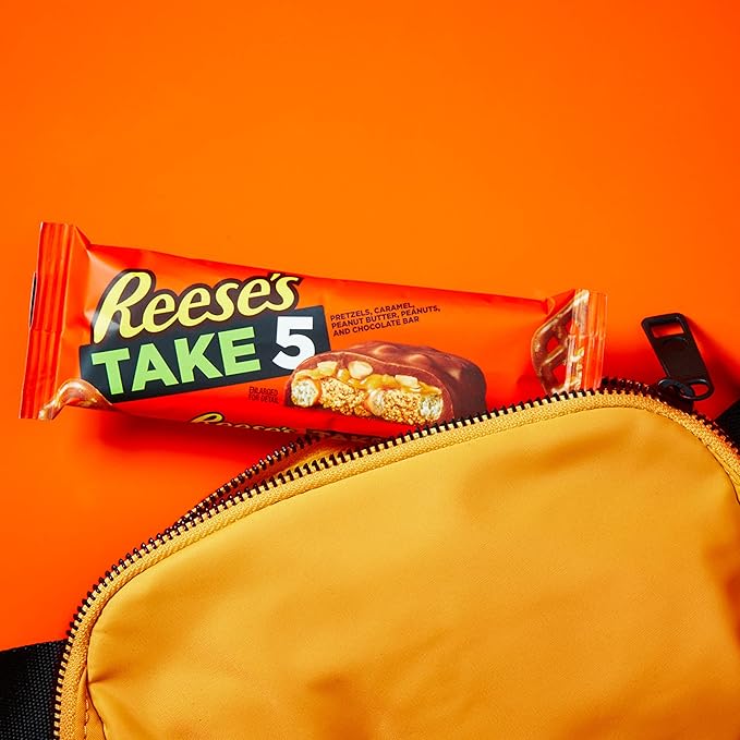 REESE'S TAKE 5 Pretzel Peanut and Chocolate Candy Bars 1.5 oz (18 Count) (Pack of 2)