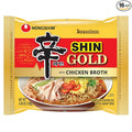 Nongshim Ramen Noodles Gourmet Instant Ramen Premium Microwavable Noodle Soup Shin Gold 4.58 Ounce (Pack of 16)
