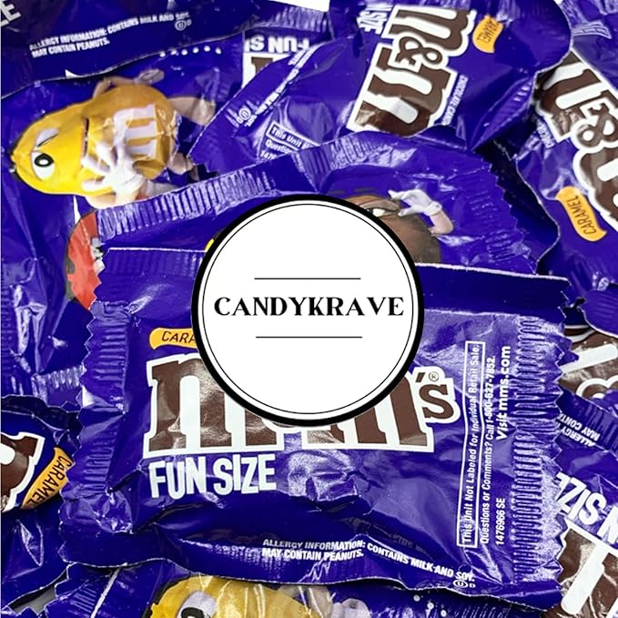 M&ampM Caramel &amp Milk Chocolate Candy - 2 lbs Bulk Pack - Individually Wrapped Fun Size Candy for Freshness - Colorful Delicious Sweets for Kids Adults Pantry Office &amp Birthdays