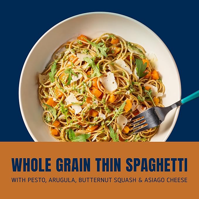 Barilla Whole Grain Thin Spaghetti Pasta 16 oz. Box (Pack of 20) - Non-GMO Made With 100% Whole Grain Durum Wheat - Great Source of Fiber