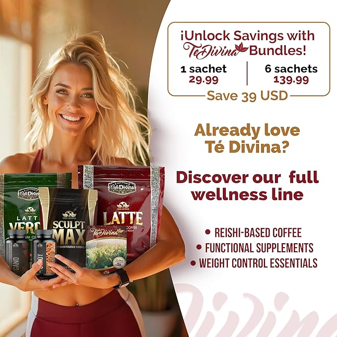 TeDivina Plant-Based Cleansing Formula Caffeine-Free Wellness Drink with 12 Blended Ingredients Colon Support Original Flavor 0.3oz (Pack of 1)