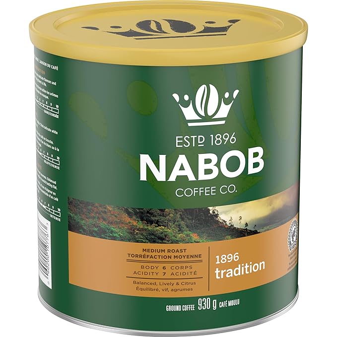 Nabob Traditional Fine Grind Coffee (930g / 2lbs) Made in Canada
