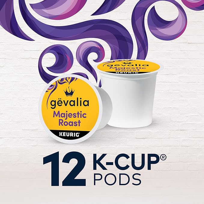 Gevalia Majestic Roast Bold Dark Roast K‐Cup Coffee Pods 12 ct. Box