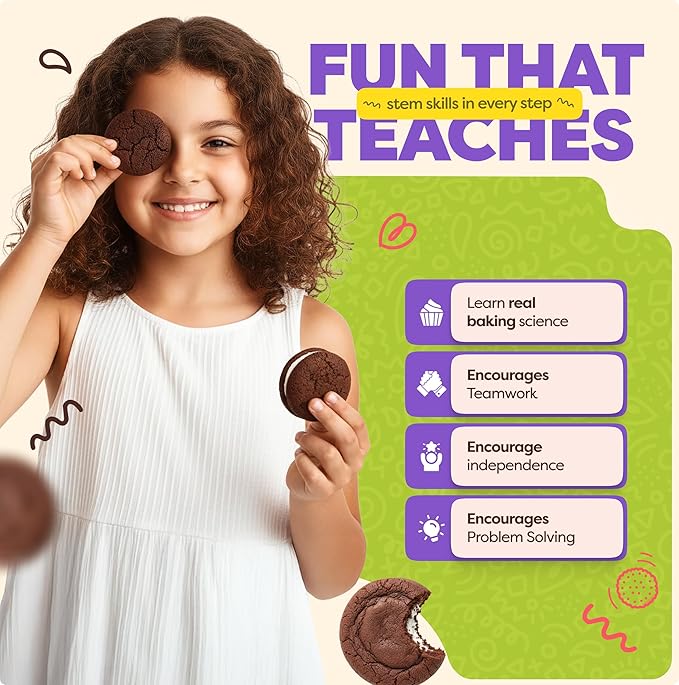 Baketivity Kids Baking DIY Activity Kit - Bake Delicious WhoopiePie with Pre-Measured Ingredients – Best Gift Idea for Boys and Girls Ages 4-12