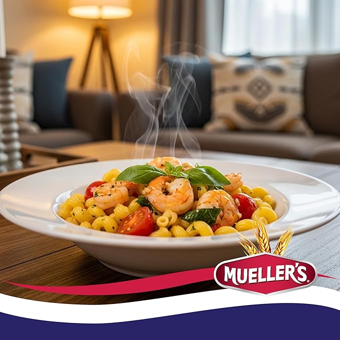 Classic Cavatappi Pasta (12-Pack 16 oz Each) – Mueller’s corkscrew-shaped pasta is designed to hold onto sauces cheese and seasonings making it perfect for baked pasta dishes mac and cheese and