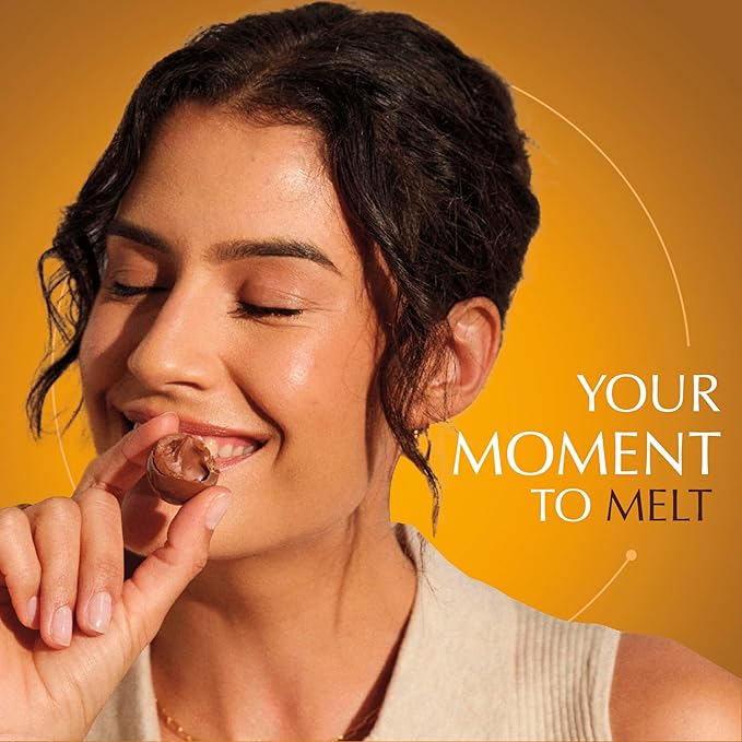 Lindt LINDOR Caramel Milk Chocolate Candy Truffles Milk Chocolate Candy with Smooth Melting Truffle Center 25.4 oz. 60 Count