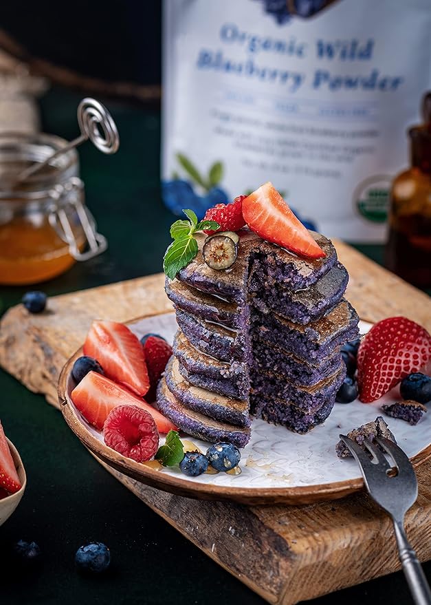 Ancient Choice - Wild Blueberry Powder (4 ounces) | USDA Organic | Freeze Dried | Non-GMO | Sourced From Pristine Countryside | Vegan Superfood | Vegetarian | Smoothie | Baking | Fiber | Prebiotic