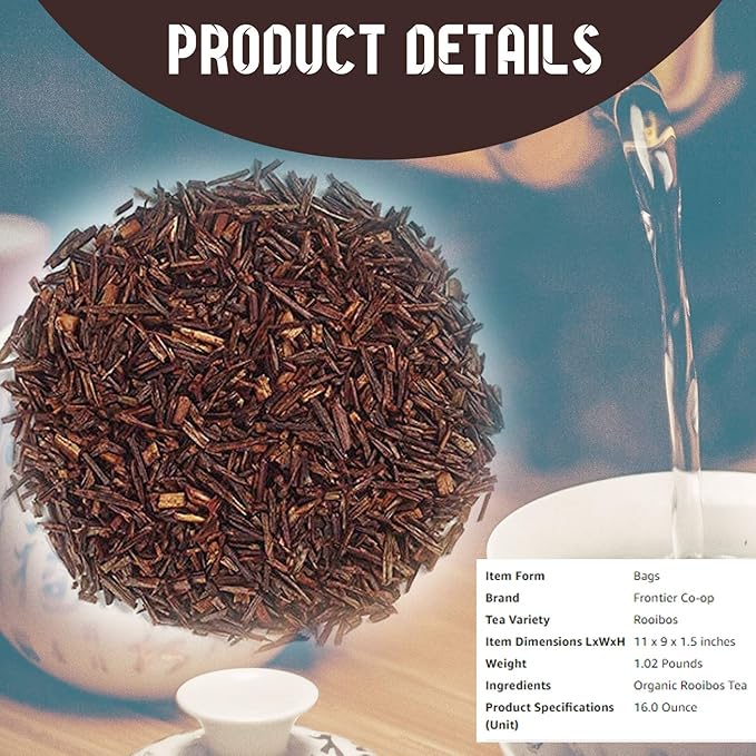FRONTIER HERB TEA LSE ROOIBOS ORG 16 OZ