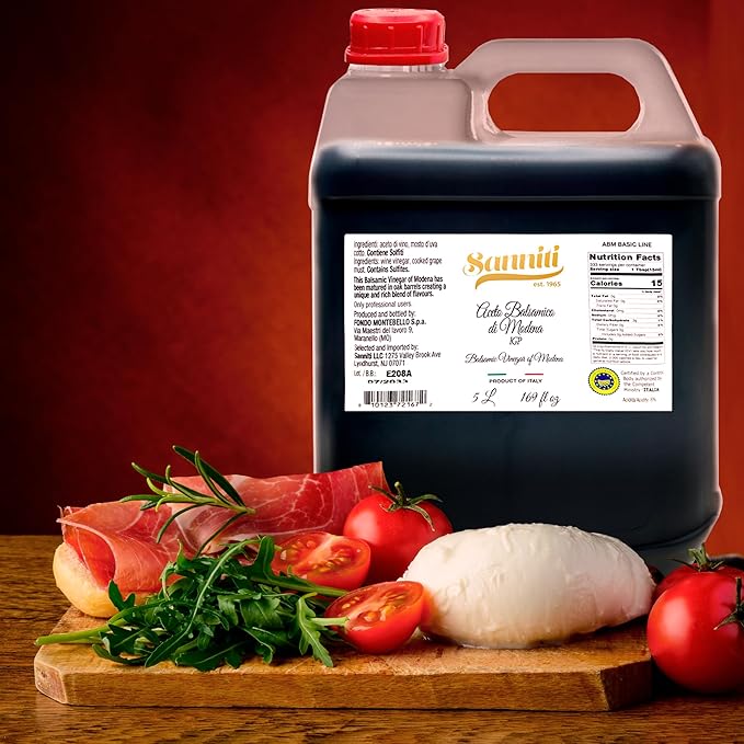 Sanniti Italian Aged Balsamic Vinegar of Modena | IGP Certified | Aceto Balsamico 5 Liter
