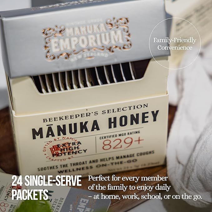 Manuka Emporium Wellness Snap Pack Duo | MGO 263+ 72-Count + MGO 829+ 24-Count | Raw Single-Serve Manuka Honey | Certified Monofloral New Zealand Honey for Daily Use &amp Advanced Vitality Support